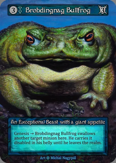 Brobdingnag Bullfrog, Sorcery card ALP 033 — Alpha set