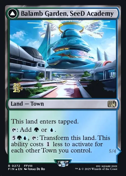 Balamb Garden, SeeD Academy // Balamb Garden, Airborne, carte Magic PFIN 272s — extension Final Fantasy Promos
