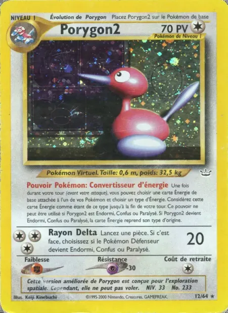 Porygon2, carte Pokémon NR 12 — extension Neo Revelation