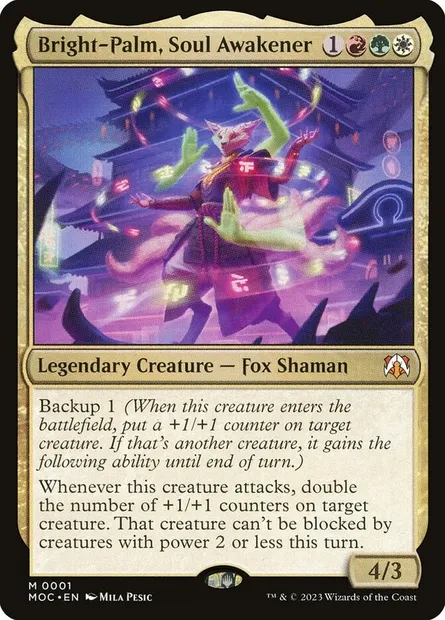 Bright-Palm, Soul Awakener, Magic card MOC 1 — March of the Machine Commander set