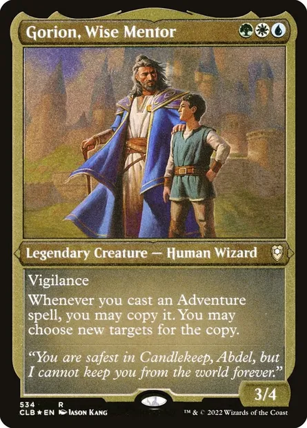 Gorion, Wise Mentor, Magic card CLB 534 — Commander Legends: Battle for Baldur's Gate set