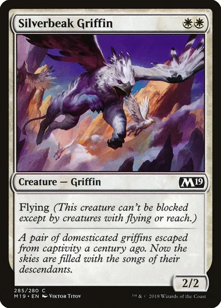 Silverbeak Griffin, Magic card M19 285 — Core Set 2019 set