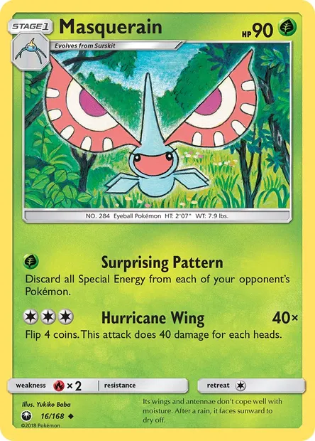 Masquerain, Pokémon card CES 16 — Celestial Storm set