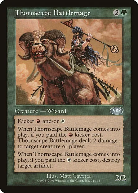 Thornscape Battlemage, Magic card PLS 94 — Planeshift set