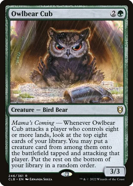 Owlbear Cub, Magic card CLB 246 — Commander Legends: Battle for Baldur's Gate set