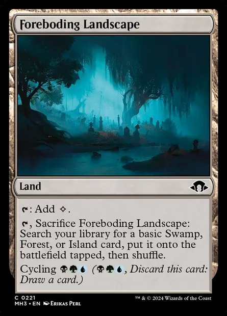 Foreboding Landscape, Magic card MH3 221 — Modern Horizons 3 set