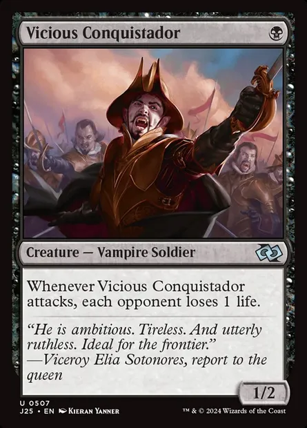 Vicious Conquistador, Magic card J25 507 — Foundations Jumpstart set