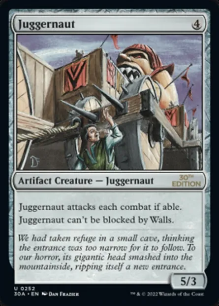 Djaggernaut, carte Magic 30A 252 — extension 30th Anniversary Edition