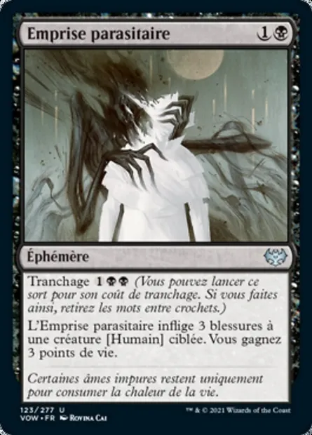 Emprise parasitaire, carte Magic VOW 123 — extension Innistrad : noce écarlate