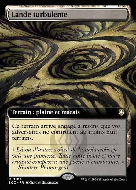 Lande turbulente, carte Magic SOC 104 — extension Secrets of Strixhaven Commander
