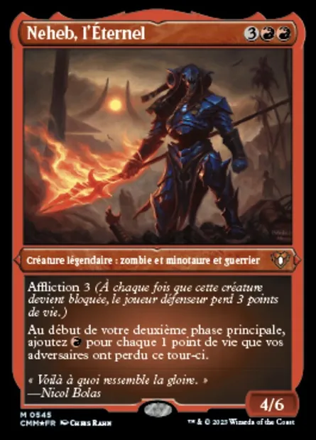 Neheb, l'Éternel, carte Magic CMM 545 — extension Commander Masters