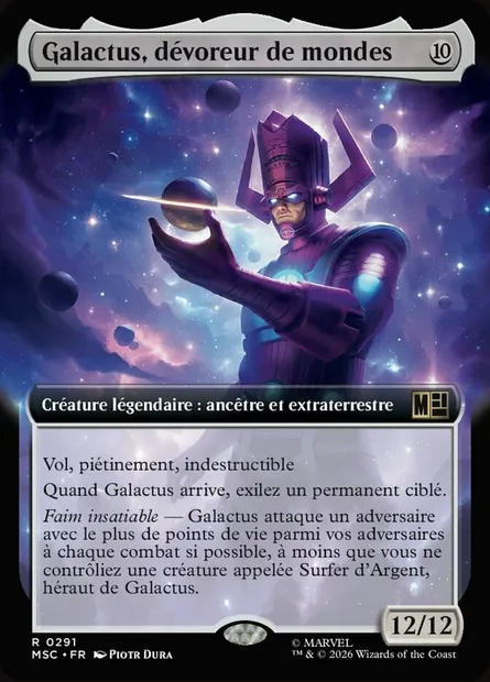 Galactus, dévoreur de mondes, carte Magic MSC 291 — extension Marvel Super Heroes Commander
