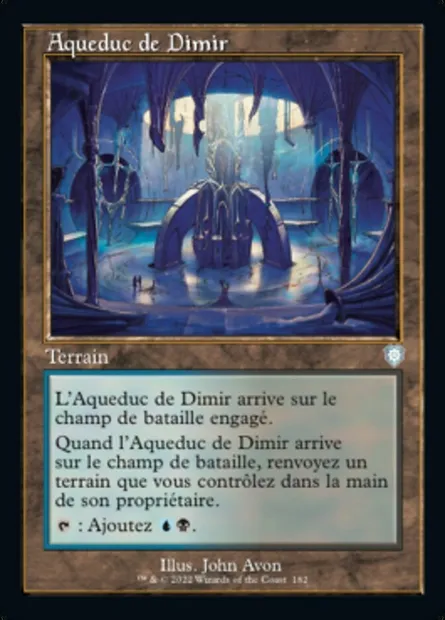 Aqueduc de Dimir, carte Magic BRC 182 — extension The Brothers' War Commander