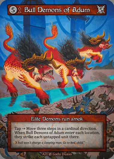 Bull Demons of Adum, Sorcery card BET 034 — Beta set