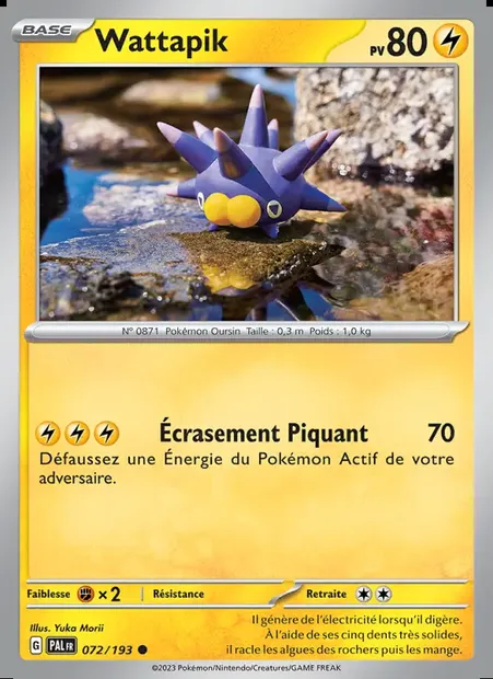 Wattapik, carte Pokémon PAL 072 — extension Évolutions à Paldea