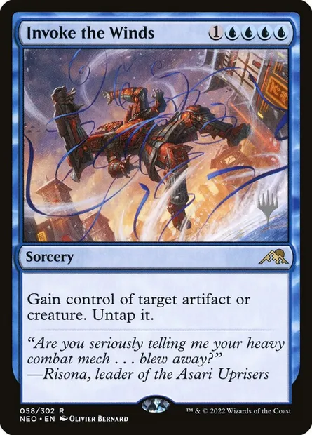 Invoke the Winds, Magic card PNEO 58p — Kamigawa: Neon Dynasty Promos set