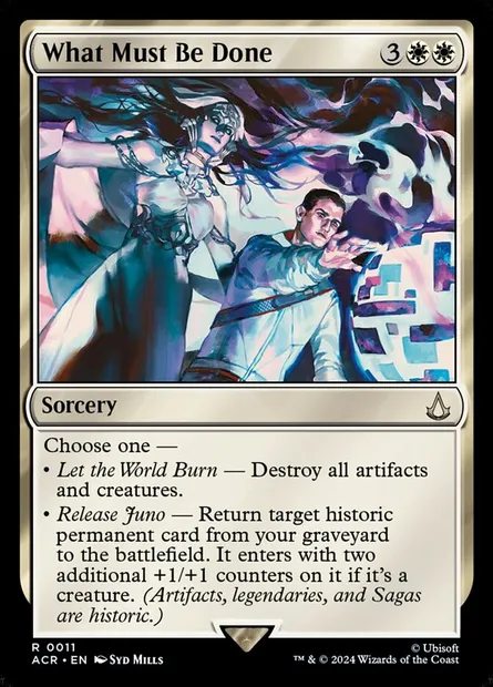 What Must Be Done, Magic card ACR 11 — Assassin's Creed set