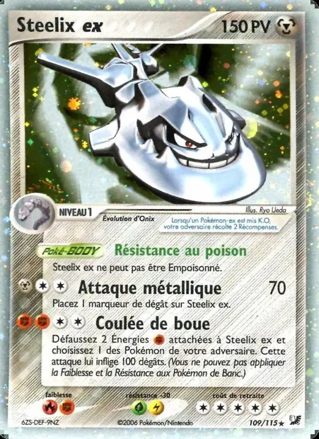 Steelix ex, carte Pokémon UF 109 — extension EX Forces Cachées