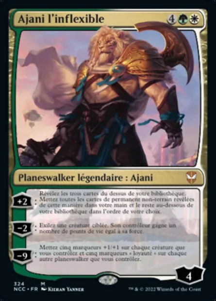Ajani l'inflexible, carte Magic NCC 324 — extension New Capenna Commander