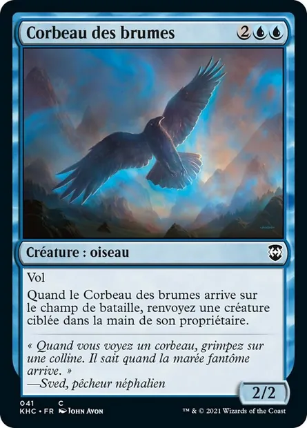 Corbeau des brumes, carte Magic KHC 41 — extension Kaldheim Commander