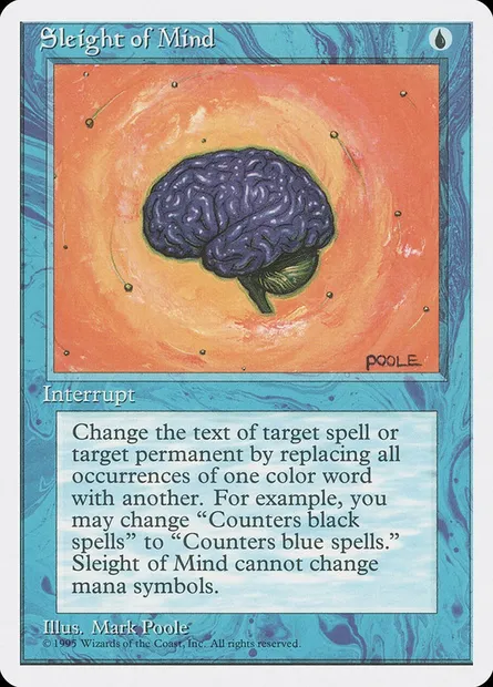 Tricherie mentale, carte Magic 4ED 102 — extension Quatrième Edition