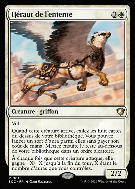 Héraut de l'entente, carte Magic SOC 15 — extension Secrets of Strixhaven Commander
