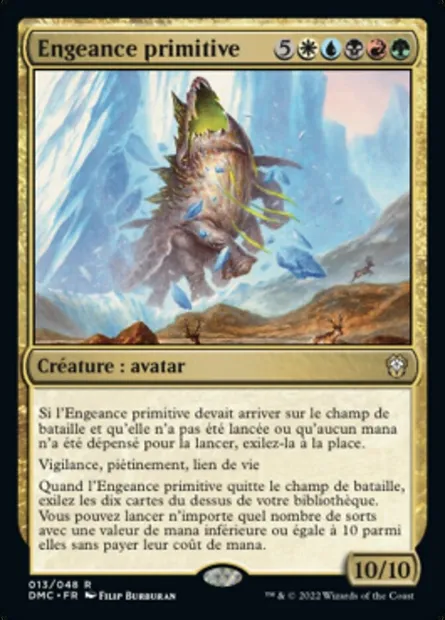 Engeance primitive, carte Magic DMC 13 — extension Dominaria United Commander