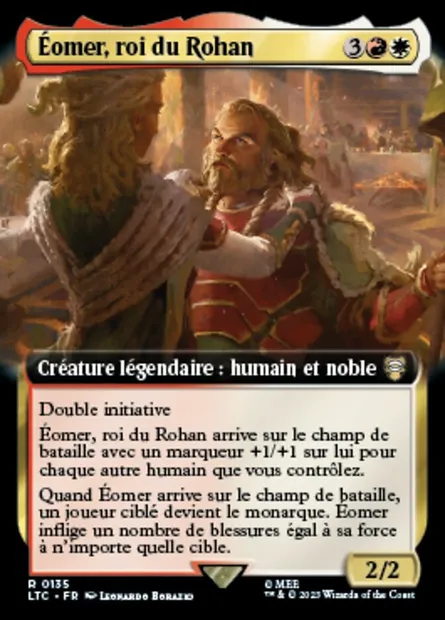 Éomer, roi du Rohan, carte Magic LTC 135 — extension Tales of Middle-earth Commander