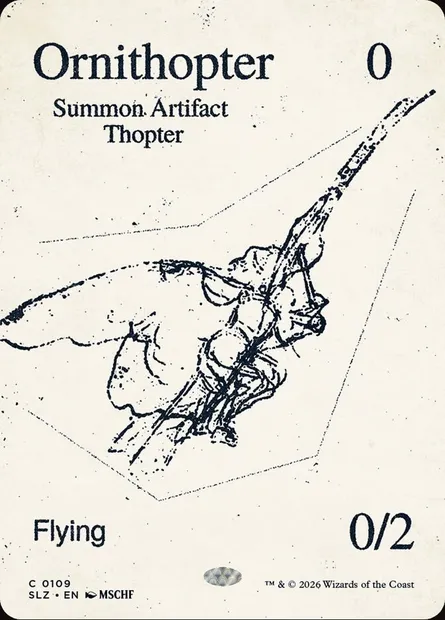 Ornithopter, Magic card SLZ 109 — The Zeta Set set
