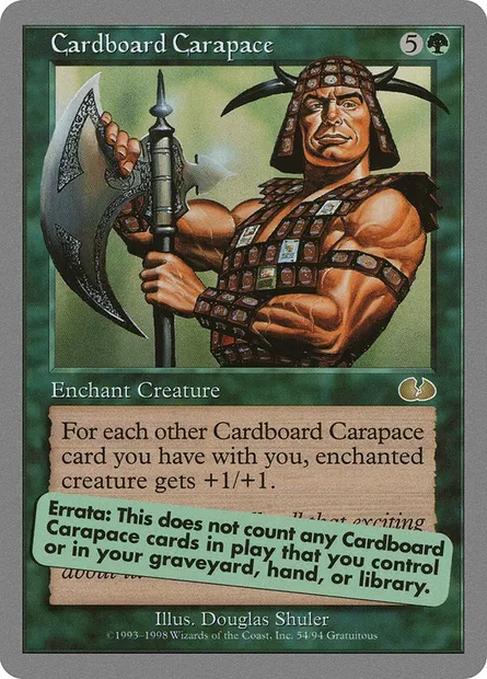 Cardboard Carapace, carte Magic UGL 54 — extension Unglued