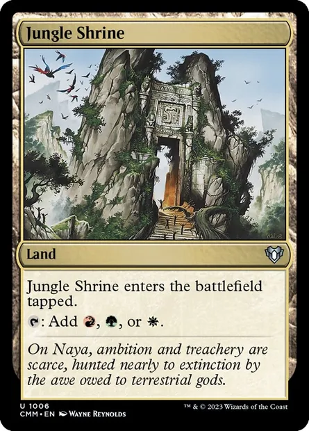 Jungle Shrine, Magic card CMM 1006 — Commander Masters set