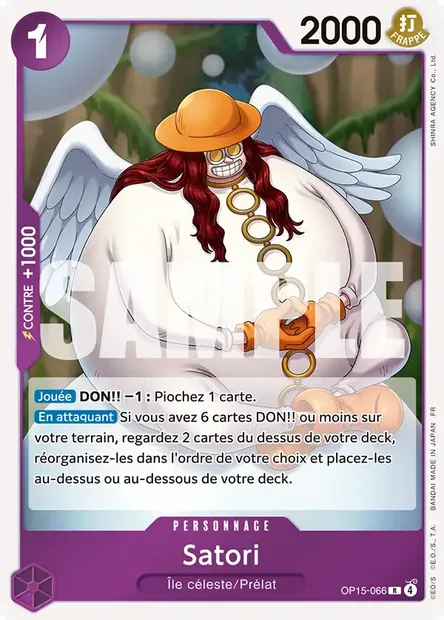 Satori, carte One Piece OP15-066 — extension AVENTURE SUR L'ÎLE DE DIEU