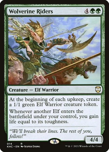 Wolverine Riders, Magic card KHC 14 — Kaldheim Commander set