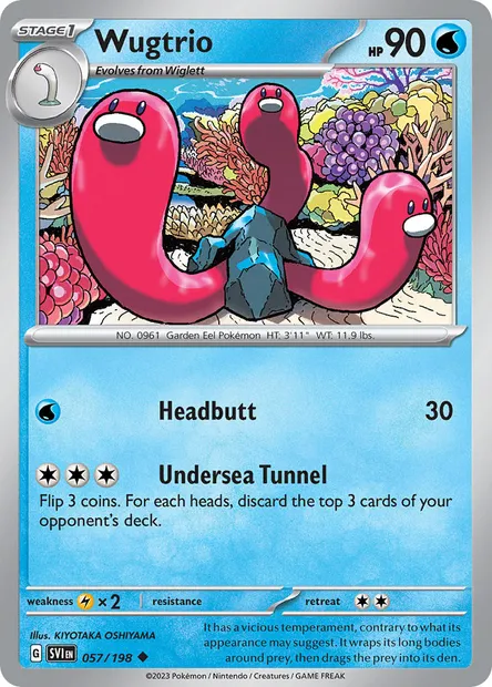 Wugtrio, Pokémon card SVI 057 — Scarlet & Violet set