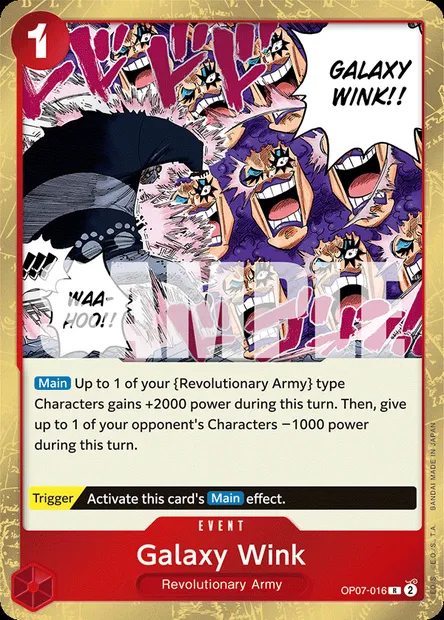 Galaxy Wink, carte One Piece OP07-016 — extension 500 YEARS IN THE FUTURE