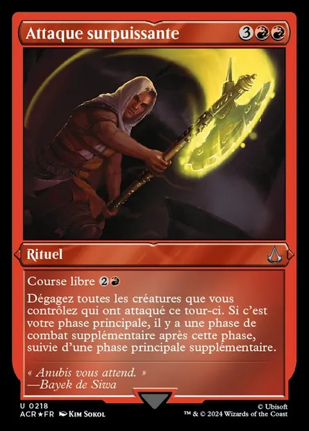 Attaque surpuissante, carte Magic ACR 218 — extension Assassin's Creed