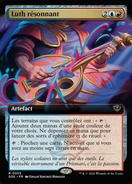 Luth résonnant, carte Magic SOS 355 — extension Secrets of Strixhaven