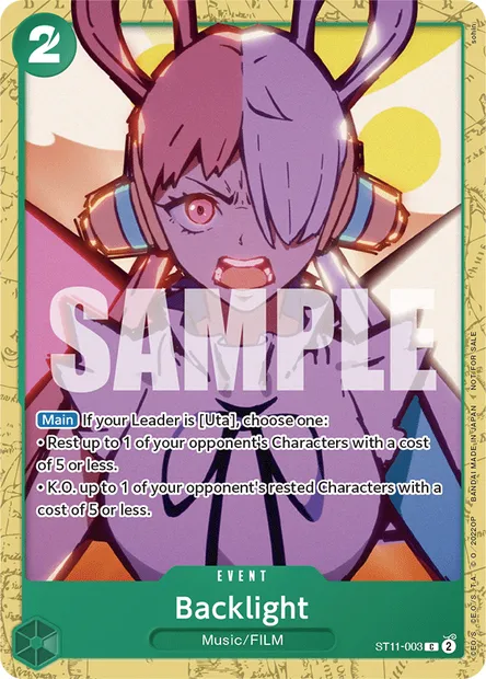 Backlight, One Piece card ST11-003 — Uta set