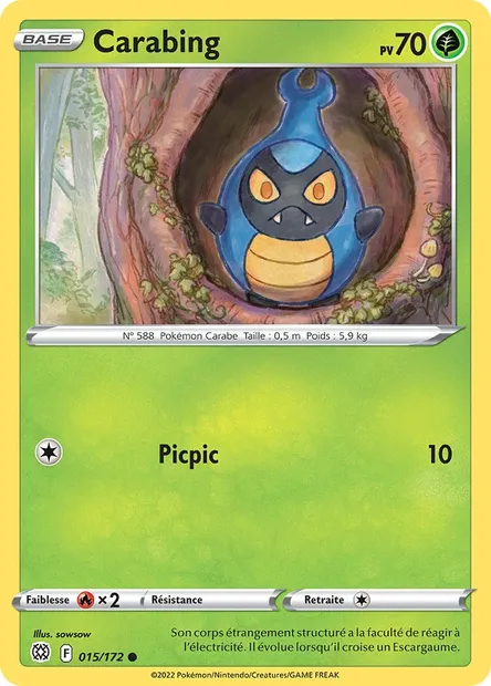 Carabing, carte Pokémon BRS 015 — extension Stars Étincelantes