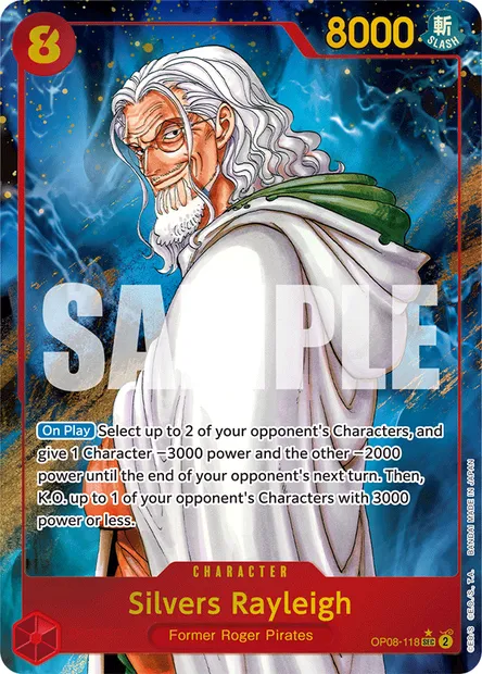 Silvers Rayleigh, One Piece card OP08-118 — TWO LEGENDS set