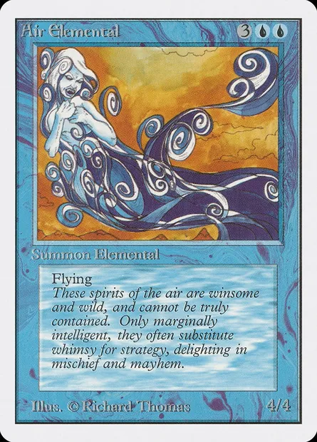 Air Elemental, Magic card 2ED 47 — Unlimited Edition set