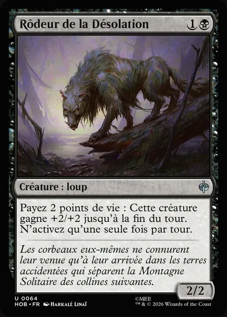 Rôdeur de la Désolation, carte Magic HOB 64 — extension The Hobbit