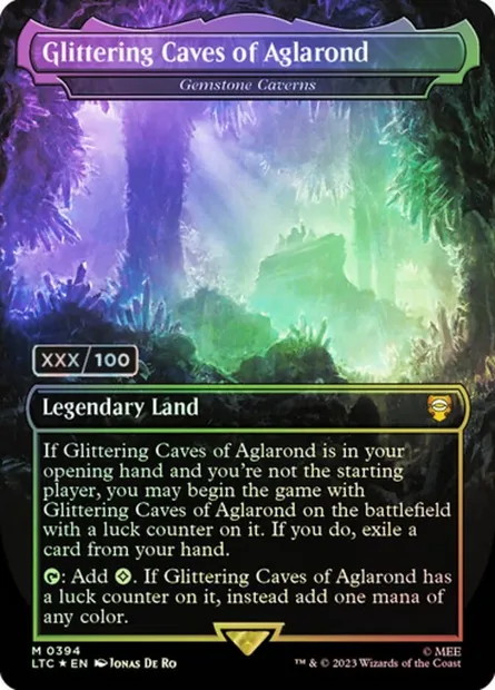 Gemstone Caverns, Magic card LTC 394z — Tales of Middle-earth Commander set