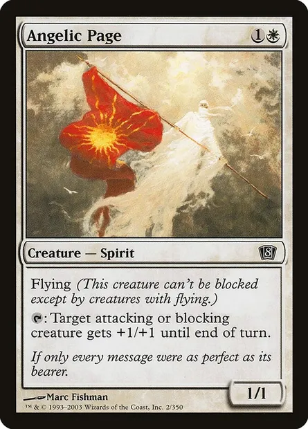 Angelic Page, Magic card 8ED 2★ — Eighth Edition set