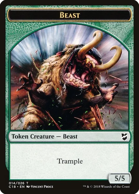 Beast, Magic card TC18 14 — Commander 2018 Tokens set