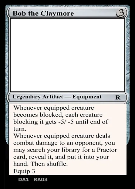 Bob the Claymore, carte Magic UNK RA03a — extension Unknown Event