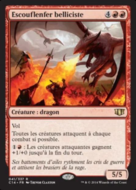 Escouflenfer belliciste, carte Magic C14 41 — extension Commander 2014