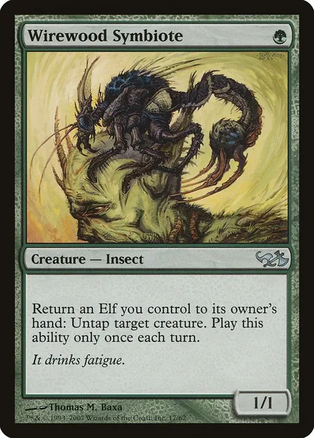 Wirewood Symbiote, Magic card DD1 17 — Duel Decks: Elves vs. Goblins set