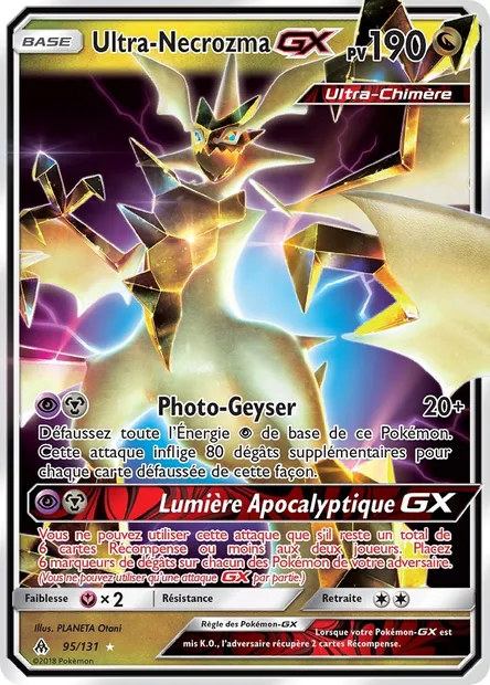 Ultra-Necrozma GX, carte Pokémon FLI 95 — extension Lumière Interdite