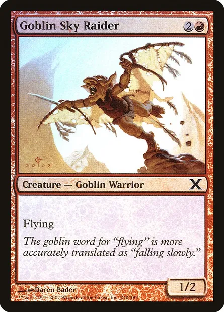 Goblin Sky Raider, Magic card 10E 210★ — Tenth Edition set